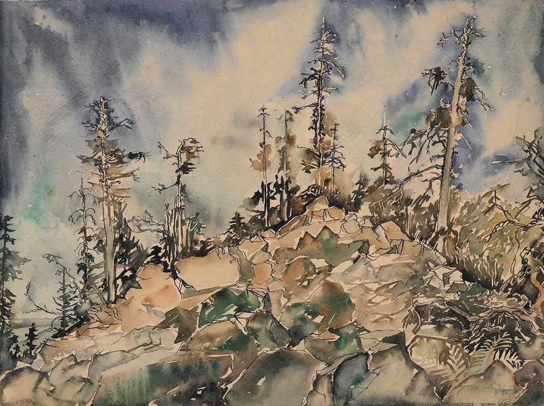Góry Świętokrzyskie – szczyt Łysicy, gołoborze (1952)