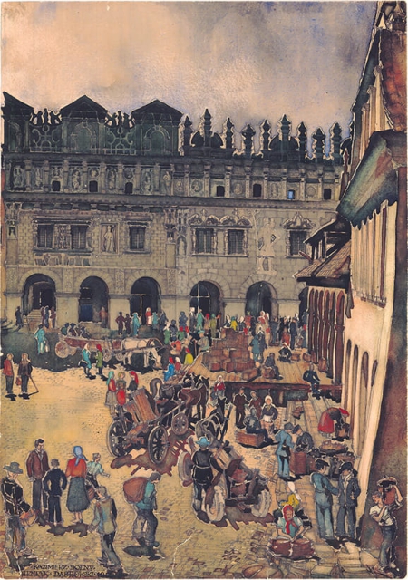 Kazimierz Dolny – Targ na rynku (1950)