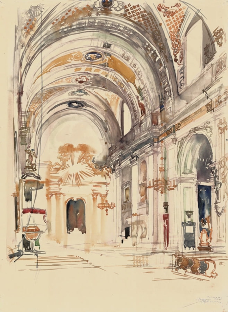 Tykocin – kościół Św. Trójcy, wnętrze (1971)