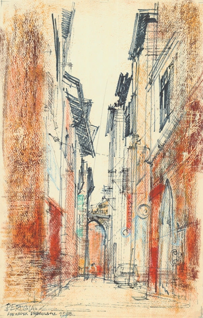 Perugia – uliczka miejska (1963)