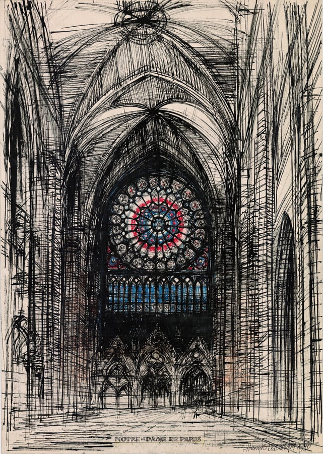 Paryż – Katedra Notre-Dame, wnętrze (1980)