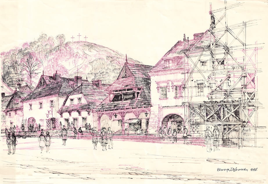 Kazimierz Dolny – rynek, góra krzyżowa (1985)