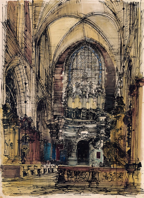 Kraków – kościół Bożego Ciała – wnętrze (1958)