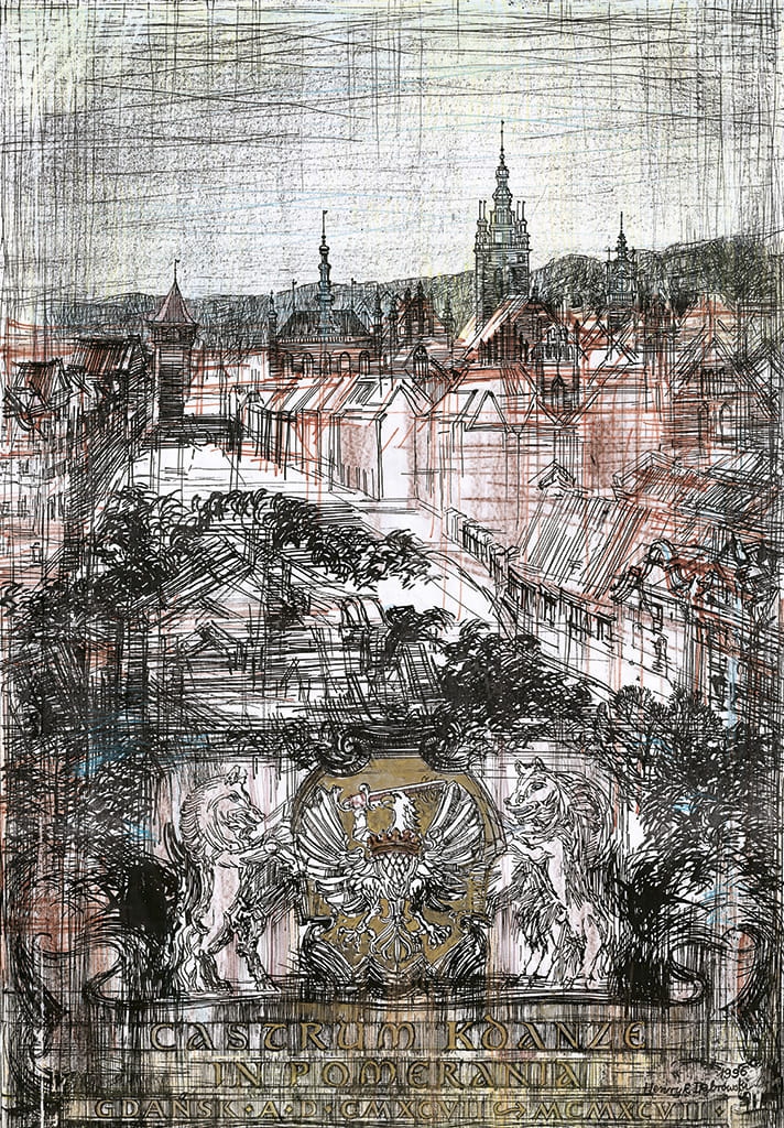 Gdańsk – widok na Stare Miasto, herb (1996)