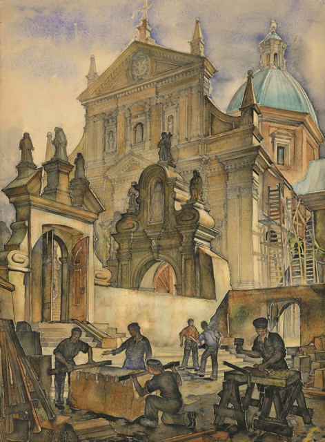 Kraków - Kościół Św. Piotra i Pawła, ul. Grodzka (1951)