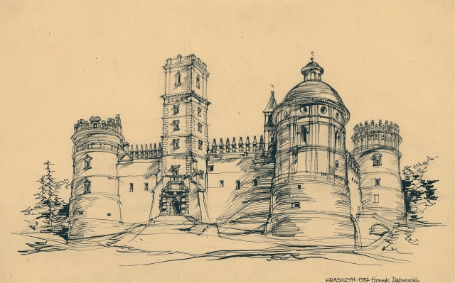 Krasiczyn –zamek , widok (1957)