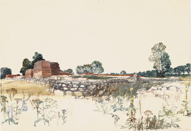 Tykocin – ruiny zamku nad brzegiem Narwi (1972)
