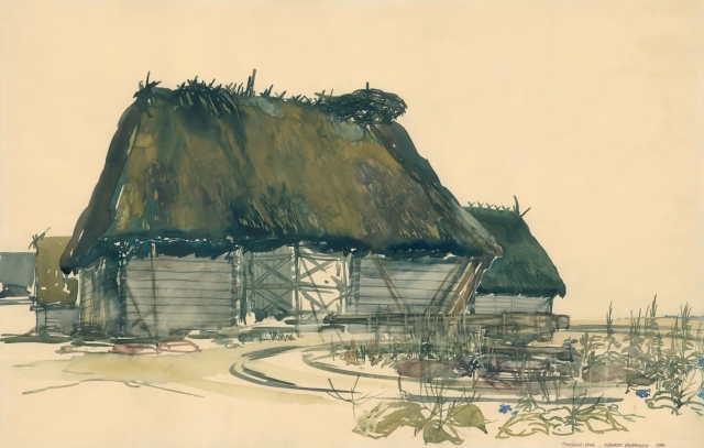 Tykocin – stodoła , podwórze (1974)