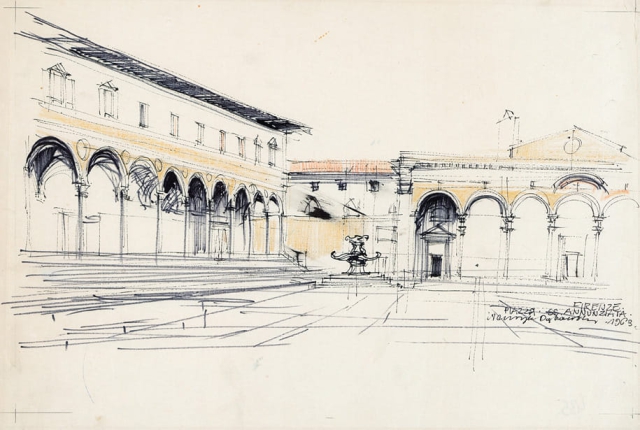 Florencja – Piazza della Santissima Annunziata (1963)