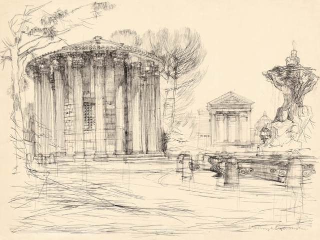 Rzym – Tempio di Vesta, Fontana del Tritoni (1965)