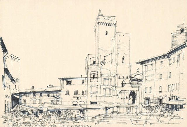 San Gimignano – Piazza della Cisterna (1963)